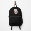 Bocchi The Rock Hitori Gotou Peace Hand Sign With Red Circular In Artistic Watercolor Art And Ahegao Girl Style Backpack Official Anime Backpack Merch