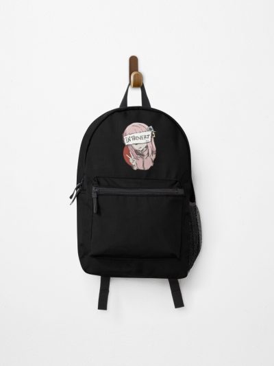 Bocchi The Rock Hitori Gotou Peace Hand Sign With Red Circular In Artistic Watercolor Art And Ahegao Girl Style Backpack Official Anime Backpack Merch