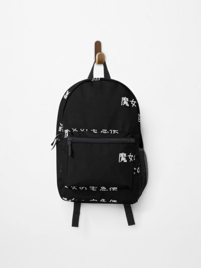 Kiki'S Delivery Service In Japanese Majo No Takkyubin With Black Background Backpack Official Anime Backpack Merch