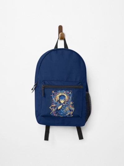 Blue Naruto Fan Art - Contemporary Abstract Illustration In Cool Tones Backpack Official Anime Backpack Merch