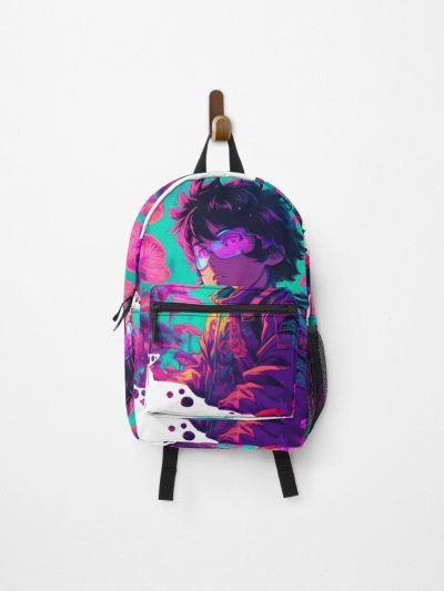 Anime Akira Girl Walking Through A Mushroom Psychedelic Trip Acid Backpack Official Anime Backpack Merch