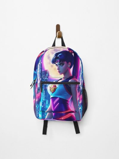 Cyberpunk Sailor Moon Magical Girl Neon Sci Fi Art Style Backpack Official Anime Backpack Merch