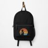 Samurai Champloo Mugen Sunset Silhouette, Mugen Samurai Champloo Black Text Backpack Official Anime Backpack Merch