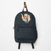 Kenshin Himura Silhouette Featured With Kaoru Kamiya Japanese Text Kanji And Flying Sakura Flower Or Cherry Blossom In Aesthetic Minimalist Drawing Style From Samurai X Or Rurouni Kenshin Anime Show Backpack Official Anime Backpack Merch