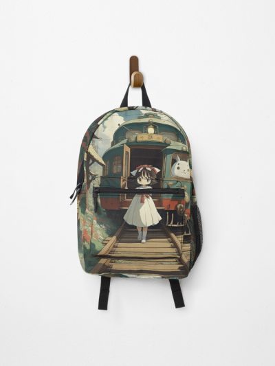 Vintage Spirited Away Train Backpack Official Anime Backpack Merch