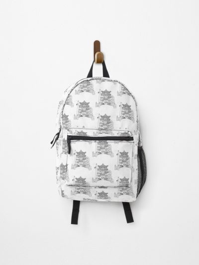 Spirited Away Bathhouse But A Simple Line Drawing Backpack Official Anime Backpack Merch