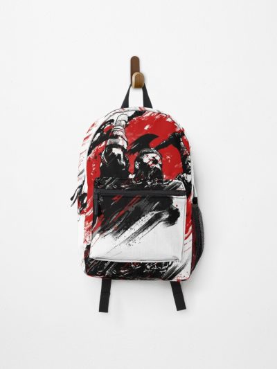 An Angry Warrior With A Beard, His Body Was Stained With Blood, Berserk Backpack Official Anime Backpack Merch