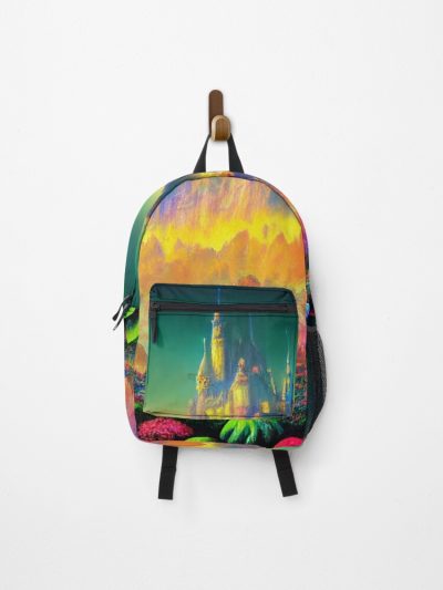 A Painting Of A Castle In The Sky Backpack Official Anime Backpack Merch