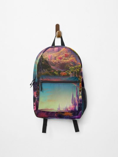 A Painting Of A Castle In The Sky Backpack Official Anime Backpack Merch