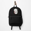 Bocchi The Rock Hitori Gotou Peace Hand Sign With Red Circular In Black And White Sketch And Ahegao Girl Style Backpack Official Anime Backpack Merch