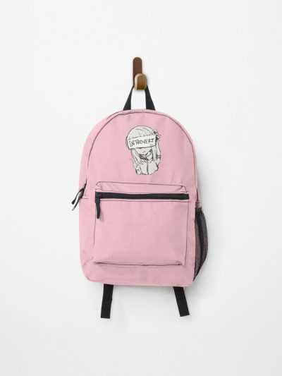 Bocchi The Rock Hitori Gotou Peace Hand Sign In Black And White Sketch And Ahegao Girl Style Backpack Official Anime Backpack Merch