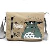 Cartoon Totoro shoulder bag satchel washing canvas schoolbag primary and middle school students wear resistant new - Anime Backpack Shop